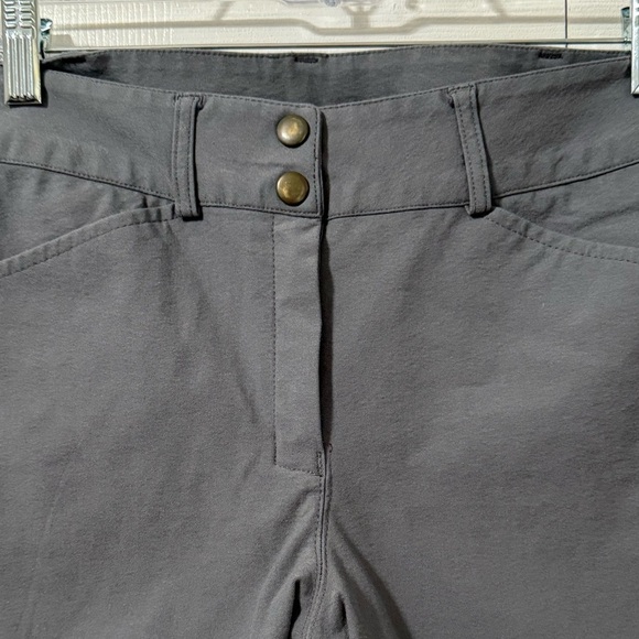 Women’s Equine Cropped Gray Knee Patch Riding Breech Pants Velcro Legs size 30 - Picture 10 of 12